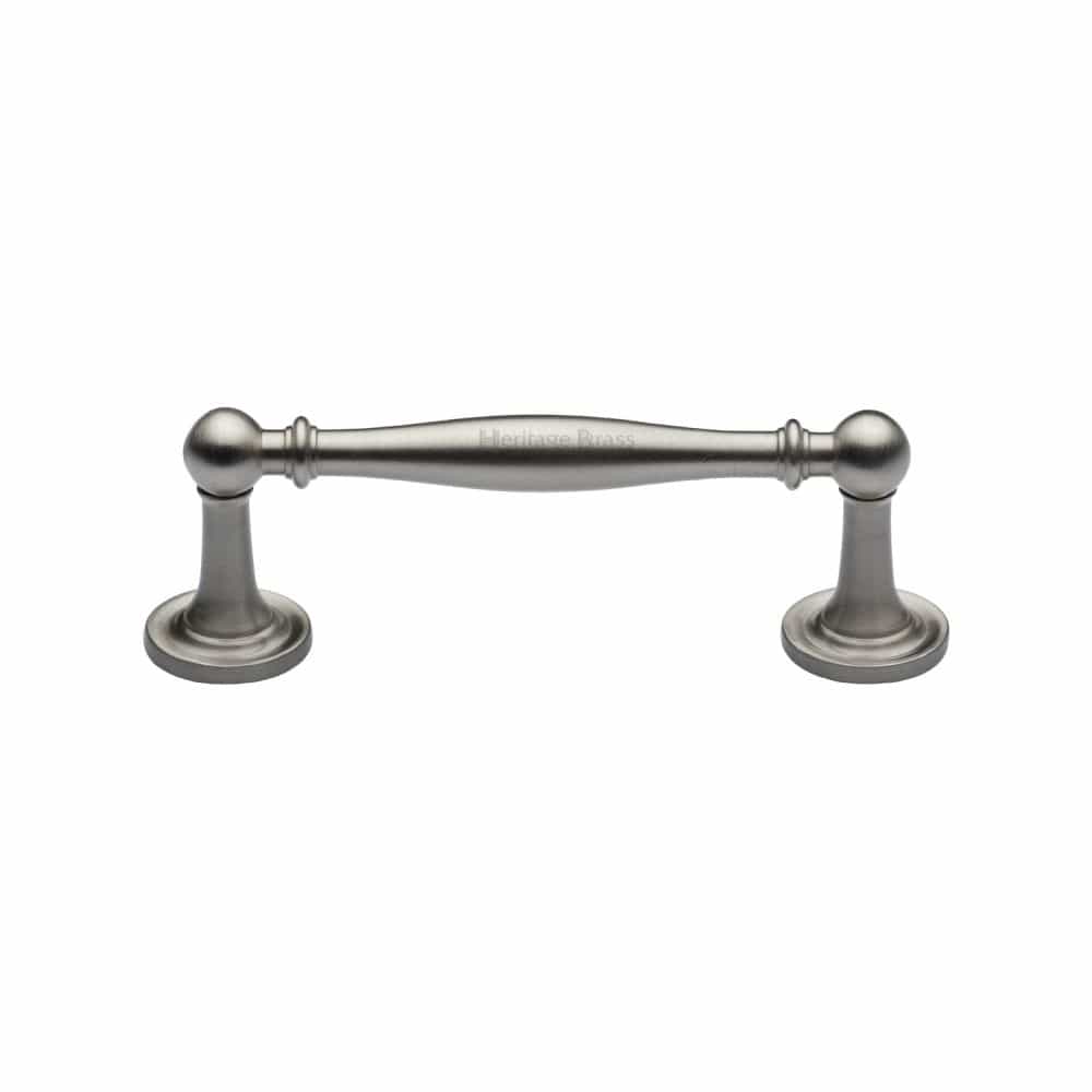Heritage Brass Cabinet Hardware Satin Nickel / Cabinet Pull Handles / 96mm c/c Heritage Brass - Cabinet Pull Colonial Design 96mm CTC Satin Nickel Finish