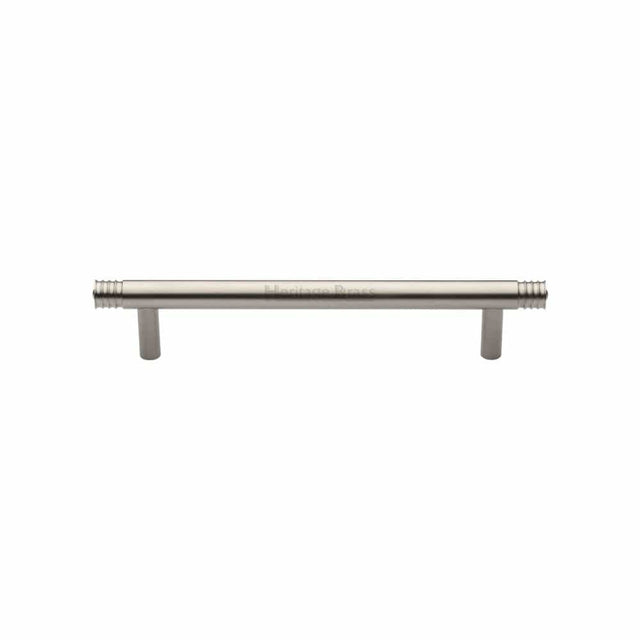 Heritage Brass Cabinet Hardware Satin Nickel / Cabinet Pull Handles / 128mm c/c Heritage Brass - Cabinet Pull Contour Design 128mm CTC Satin Nickel Finish