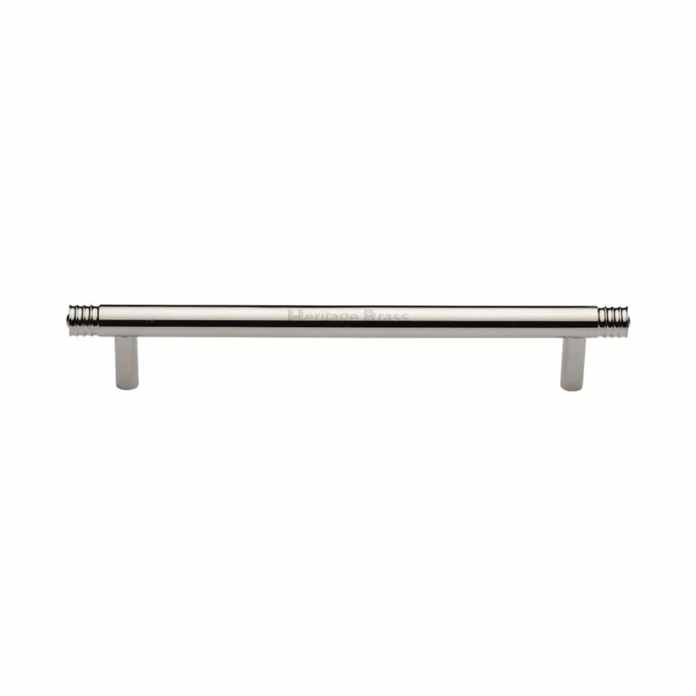 Heritage Brass Cabinet Hardware Polished Nickel / Cabinet Pull Handles / 160mm c/c Heritage Brass - Cabinet Pull Contour Design 160mm CTC Polished Nickel Finish