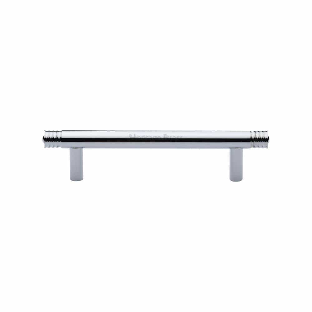 Heritage Brass Cabinet Hardware Polished Chrome / Cabinet Pull Handles / 96mm c/c Heritage Brass - Cabinet Pull Contour Design 96mm CTC Polished Chrome Finish