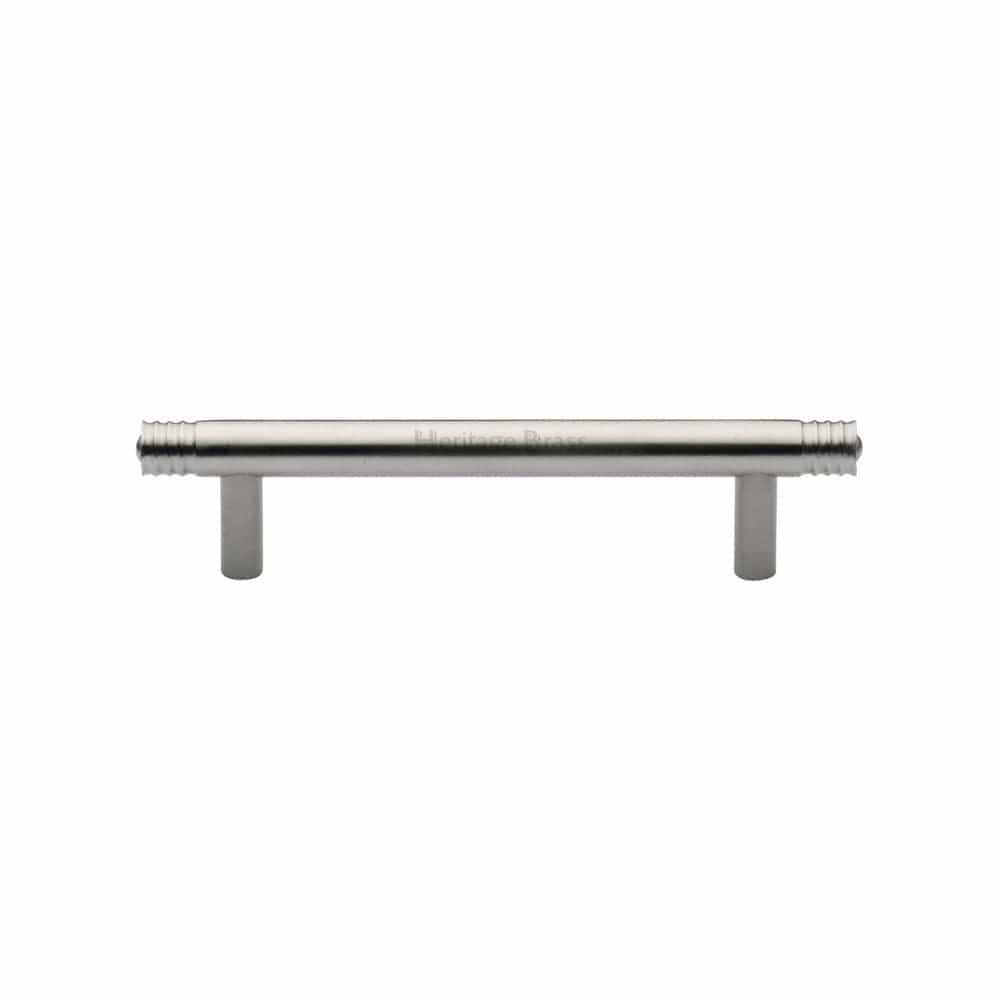 Heritage Brass Cabinet Hardware Satin Nickel / Cabinet Pull Handles / 96mm c/c Heritage Brass - Cabinet Pull Contour Design 96mm CTC Satin Nickel Finish