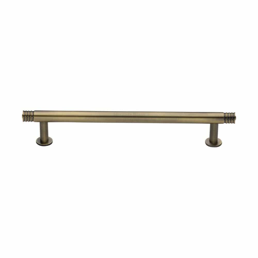 Heritage Brass Cabinet Hardware Antique Brass / Cabinet Pull Handles / 160mm c/c Heritage Brass - Cabinet Pull Contour Design with 16mm Rose 160mm CTC Antique Brass