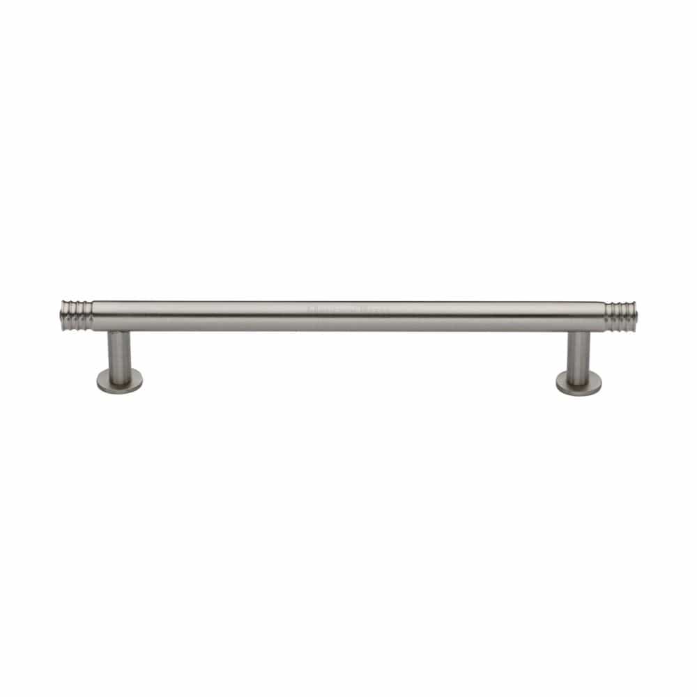 Heritage Brass Cabinet Hardware Satin Nickel / Cabinet Pull Handles / 160mm c/c Heritage Brass - Cabinet Pull Contour Design with 16mm Rose 160mm CTC Satin Nicke