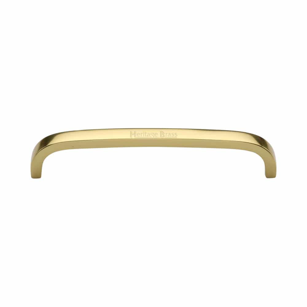 Heritage Brass Cabinet Hardware Polished Brass / Cabinet Pull Handles / 152mm c/c Heritage Brass - Cabinet Pull D Shaped 152mm CTC Polished Brass Finish