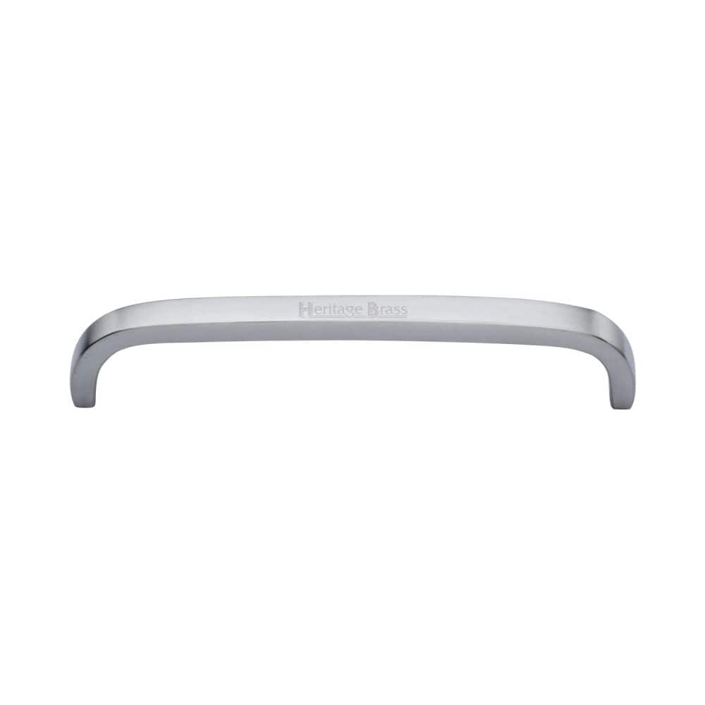 Heritage Brass Cabinet Hardware Satin Chrome / Cabinet Pull Handles / 152mm c/c Heritage Brass - Cabinet Pull D Shaped 152mm CTC Satin Chrome Finish