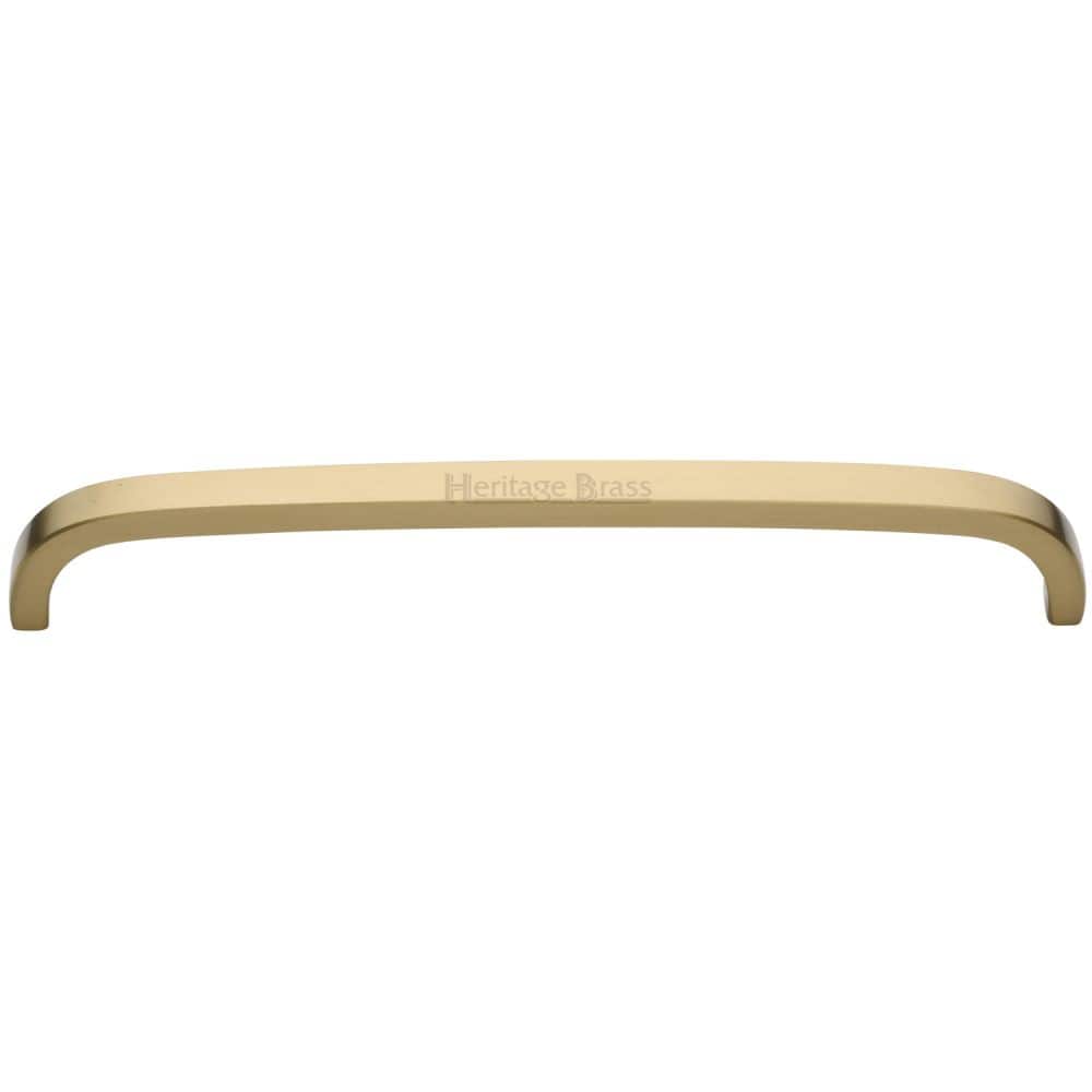 Heritage Brass Cabinet Hardware Satin Brass / Cabinet Pull Handles / 203mm c/c Heritage Brass - Cabinet Pull D Shaped 203mm CTC Satin Brass Finish