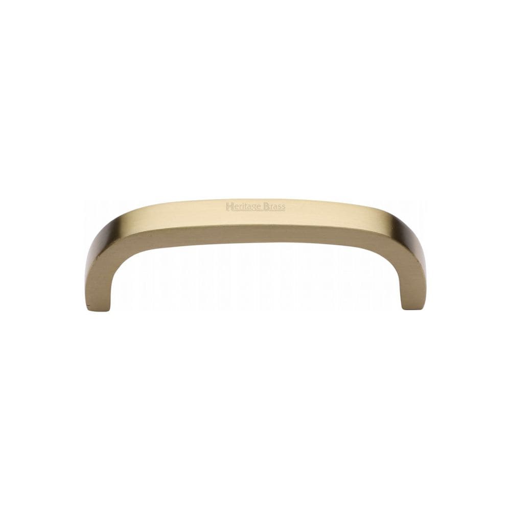 Heritage Brass Cabinet Hardware Satin Brass / Cabinet Pull Handles / 89mm c/c Heritage Brass - Cabinet Pull D Shaped 89mm CTC Satin Brass Finish