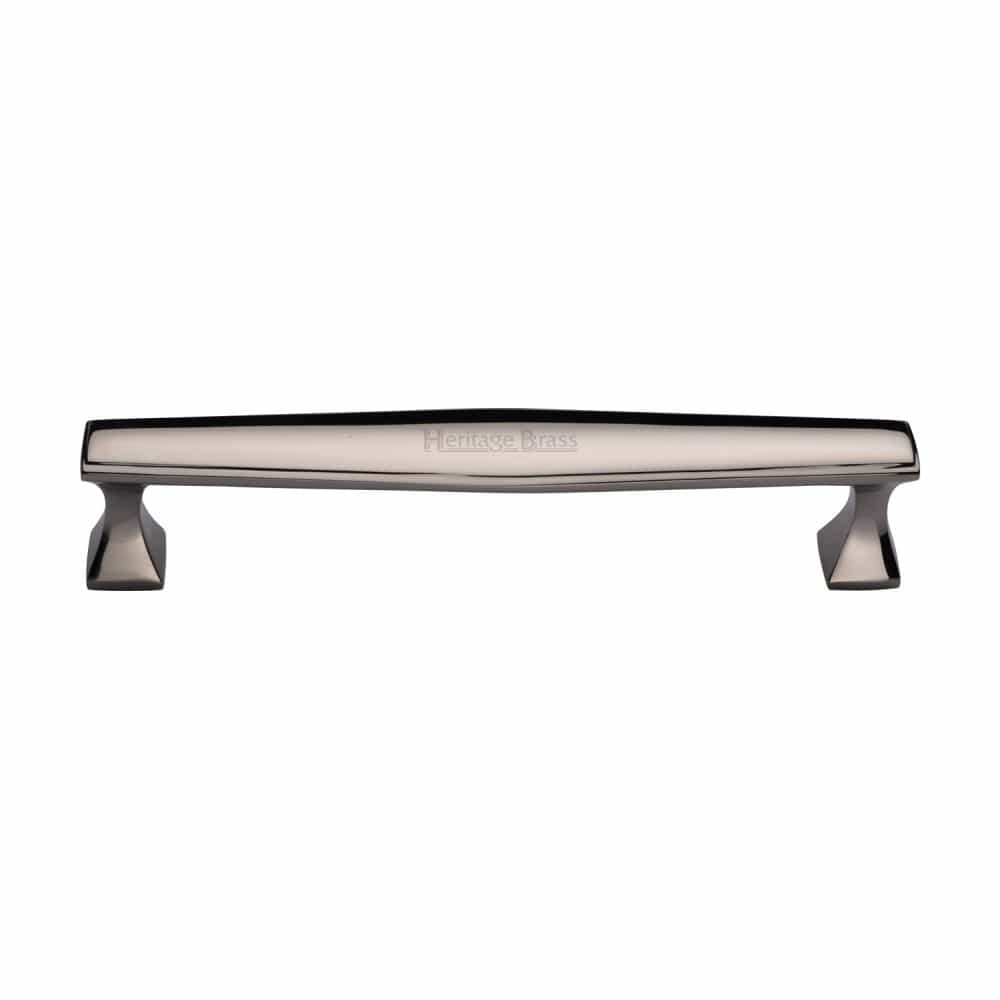 Heritage Brass Cabinet Hardware Polished Nickel / Cabinet Pull Handles / 160mm c/c Heritage Brass - Cabinet Pull Deco Design 160mm CTC Polished Nickel Finish