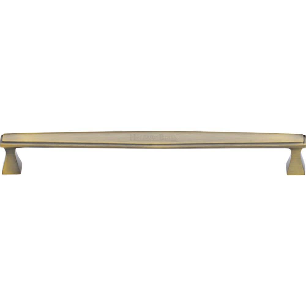 Heritage Brass Cabinet Hardware Antique Brass / Cabinet Pull Handles / 254mm c/c Heritage Brass - Cabinet Pull Deco Design 254mm CTC Antique Brass Finish