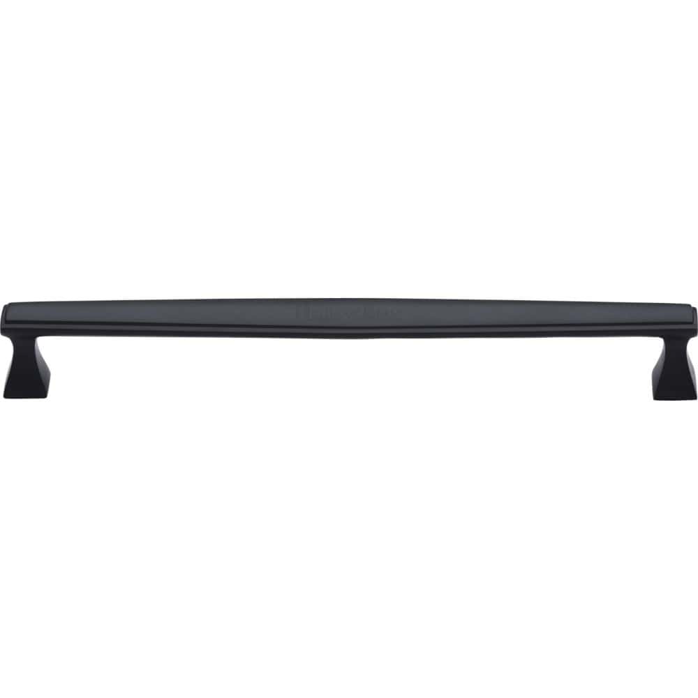 Heritage Brass Cabinet Hardware Matt Black / Cabinet Pull Handles / 254mm c/c Heritage Brass - Cabinet Pull Deco Design 254mm CTC Matt Black Finish