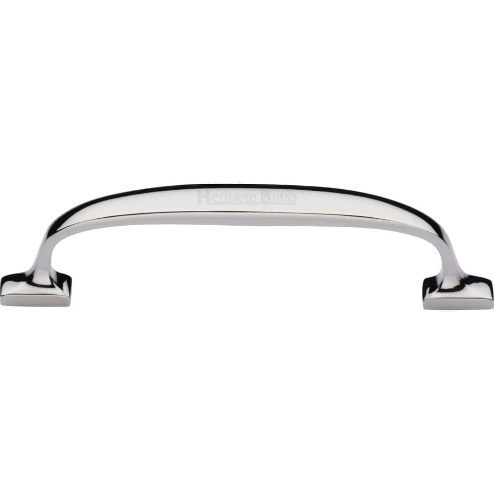 Heritage Brass Cabinet Hardware Polished Nickel / Cabinet Pull Handles / 128mm c/c Heritage Brass - Cabinet Pull Durham Design 128mm CTC Polished Nickel Finish