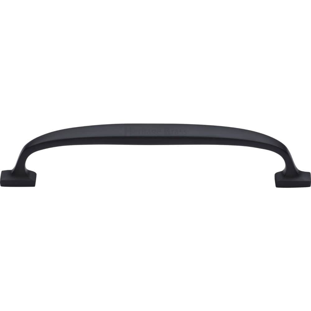 Heritage Brass Cabinet Hardware Matt Black / Cabinet Pull Handles / 160mm c/c Heritage Brass - Cabinet Pull Durham Design 160mm CTC Matt Black Finish