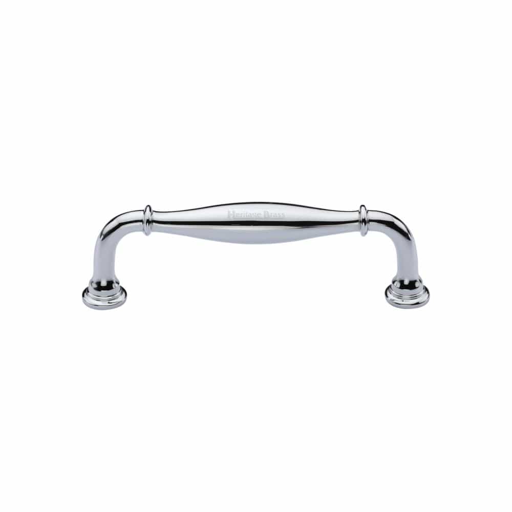 Heritage Brass Cabinet Hardware Polished Chrome / Cabinet Pull Handles / 102mm c/c Heritage Brass - Cabinet Pull Henley Traditional Design 102mm CTC Polished Chrome Fi