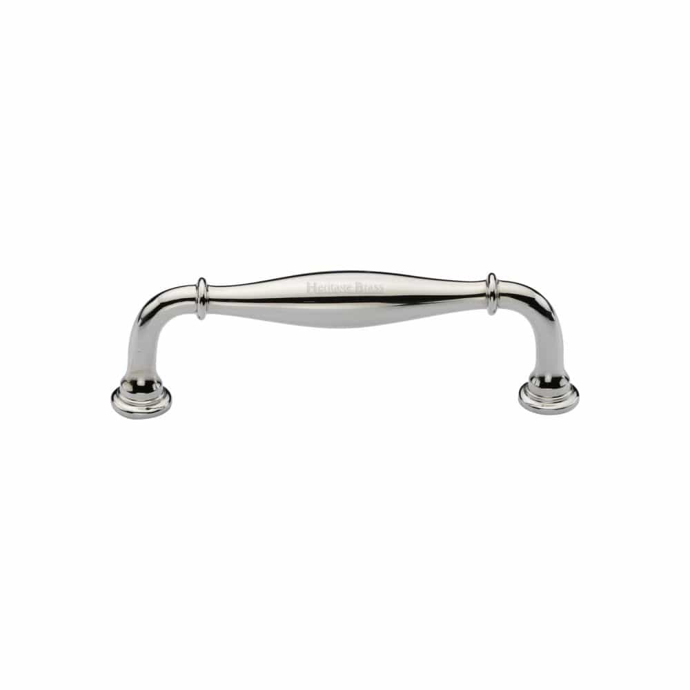 Heritage Brass Cabinet Hardware Polished Nickel / Cabinet Pull Handles / 102mm c/c Heritage Brass - Cabinet Pull Henley Traditional Design 102mm CTC Polished Nickel Fi