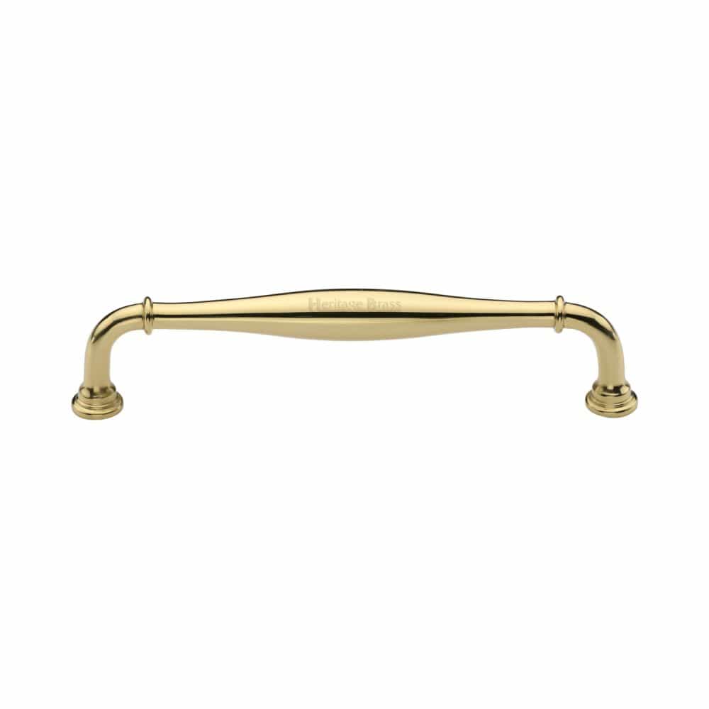 Heritage Brass Cabinet Hardware Polished Brass / Cabinet Pull Handles / 152mm c/c Heritage Brass - Cabinet Pull Henley Traditional Design 152mm CTC Polished Brass Fin