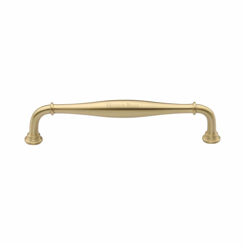 Heritage Brass Cabinet Hardware Satin Brass / Cabinet Pull Handles / 152mm c/c Heritage Brass - Cabinet Pull Henley Traditional Design 152mm CTC Satin Brass Fin