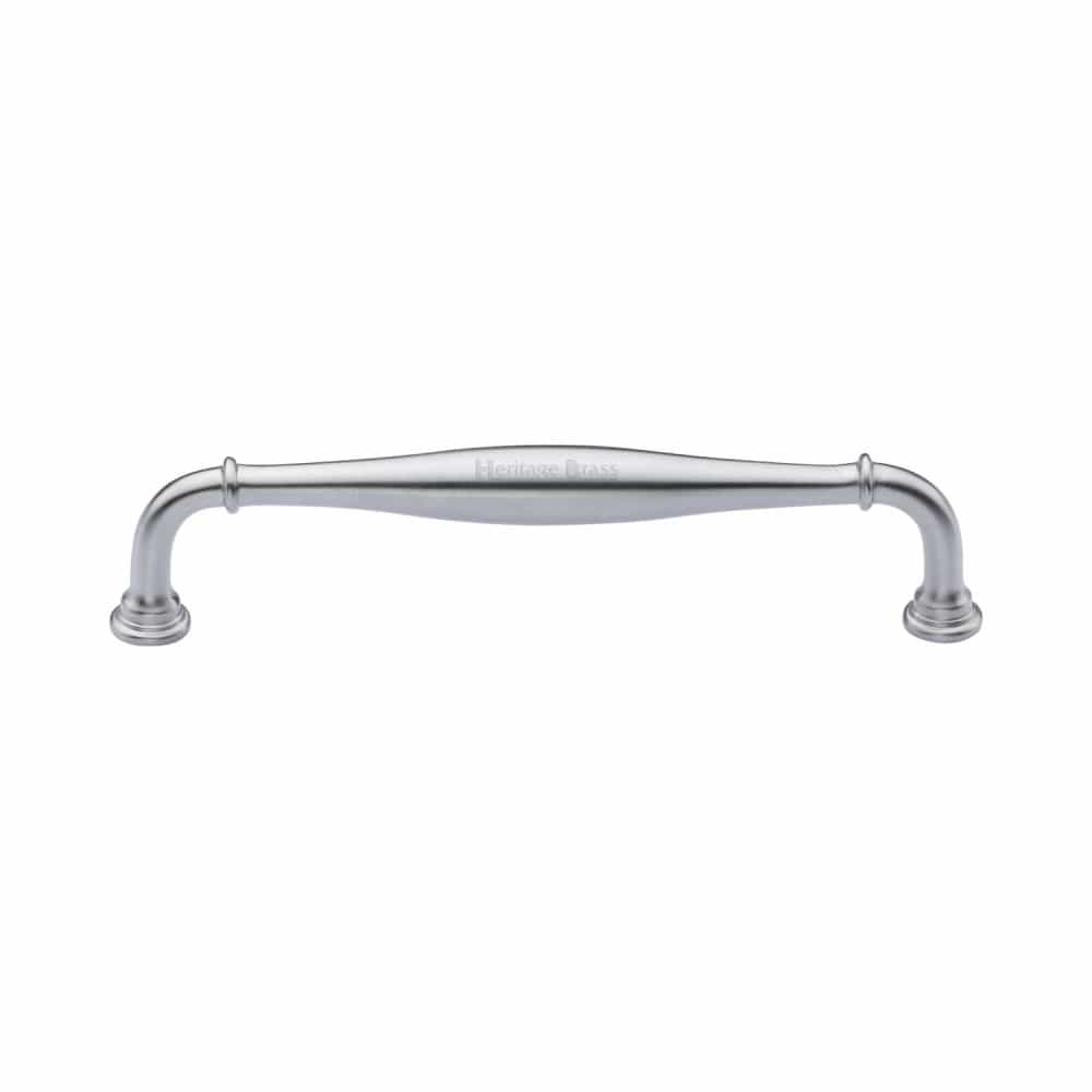 Heritage Brass Cabinet Hardware Satin Chrome / Cabinet Pull Handles / 152mm c/c Heritage Brass - Cabinet Pull Henley Traditional Design 152mm CTC Satin Chrome Fi