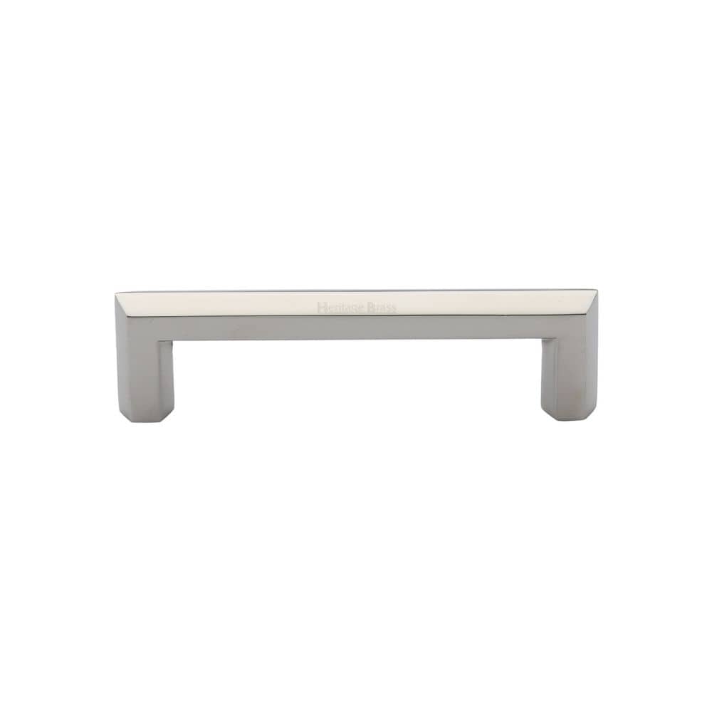 Heritage Brass Cabinet Hardware Polished Nickel / Cabinet Pull Handles / 102mm c/c Heritage Brass - Cabinet Pull Hex Profile Design 102mm CTC Polished Nickel Finish