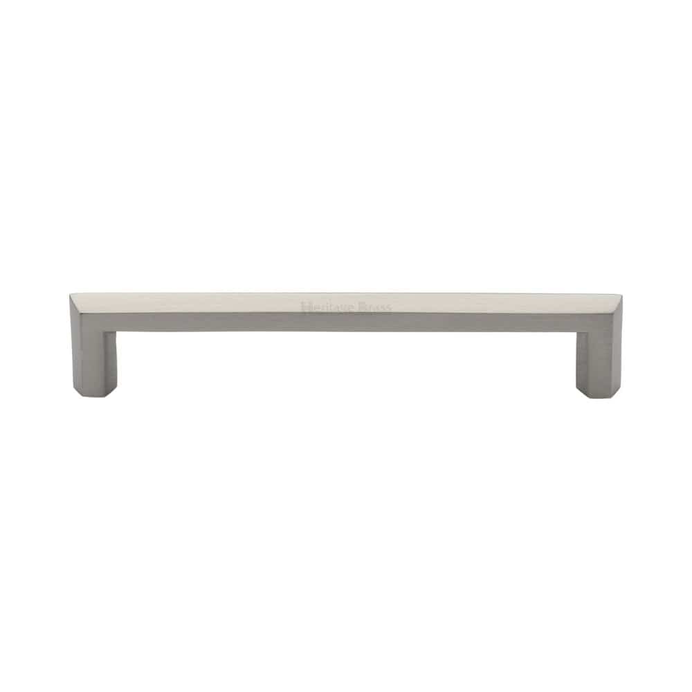 Heritage Brass Cabinet Hardware Satin Nickel / Cabinet Pull Handles / 152mm c/c Heritage Brass - Cabinet Pull Hex Profile Design 152mm CTC Satin Nickel Finish