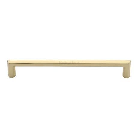Heritage Brass Cabinet Hardware Polished Brass / Cabinet Pull Handles / 203mm c/c Heritage Brass - Cabinet Pull Hex Profile Design 203mm CTC Polished Brass Finish