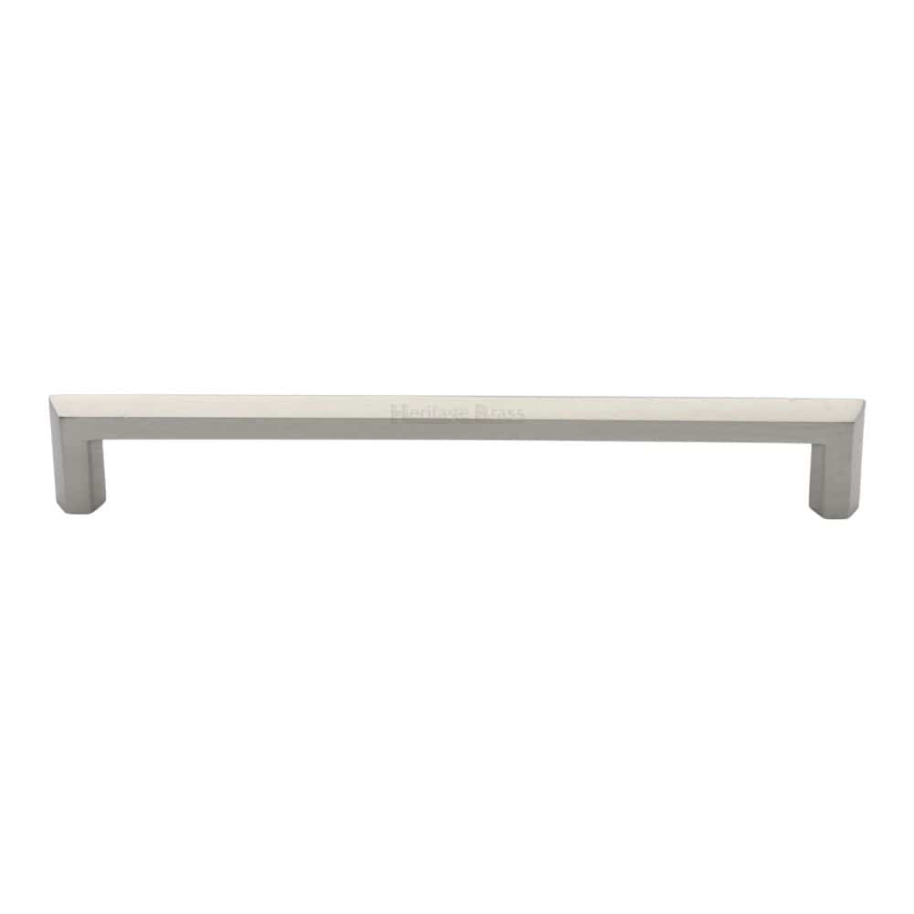 Heritage Brass Cabinet Hardware Satin Nickel / Cabinet Pull Handles / 203mm c/c Heritage Brass - Cabinet Pull Hex Profile Design 203mm CTC Satin Nickel Finish