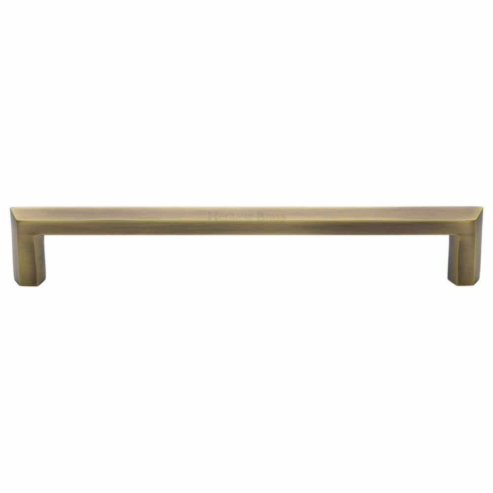 Heritage Brass Cabinet Hardware Antique Brass / Cabinet Pull Handles / 254mm c/c Heritage Brass - Cabinet Pull Hex Profile Design 254mm CTC Antique Brass Finish