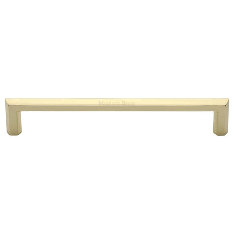 Heritage Brass Cabinet Hardware Polished Brass / Cabinet Pull Handles / 254mm c/c Heritage Brass - Cabinet Pull Hex Profile Design 254mm CTC Polished Brass Finish