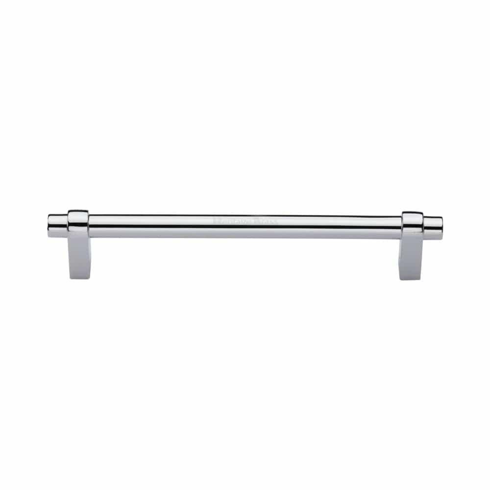 Heritage Brass Cabinet Hardware Polished Chrome / Cabinet Pull Handles / 160mm c/c Heritage Brass - Cabinet Pull Industrial Design 160mm CTC Polished Chrome Finish