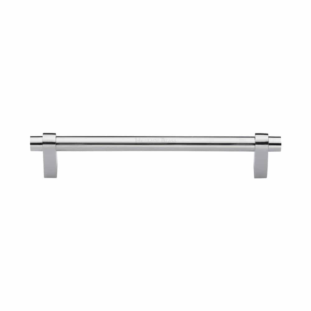 Heritage Brass Cabinet Hardware Satin Chrome / Cabinet Pull Handles / 160mm c/c Heritage Brass - Cabinet Pull Industrial Design 160mm CTC Satin Chrome Finish