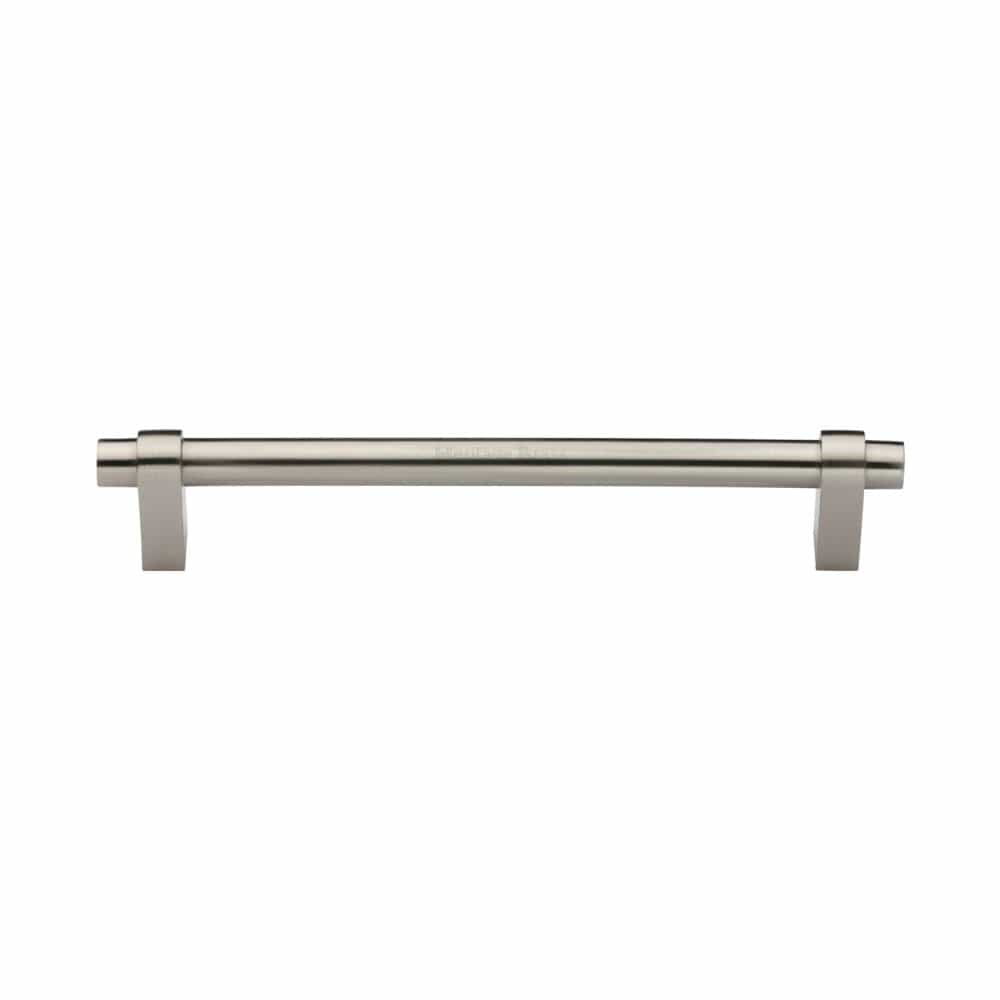 Heritage Brass Cabinet Hardware Satin Nickel / Cabinet Pull Handles / 160mm c/c Heritage Brass - Cabinet Pull Industrial Design 160mm CTC Satin Nickel Finish