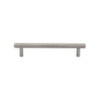 Heritage Brass Cabinet Hardware Satin Nickel / Cabinet Pull Handles / 128mm c/c Heritage Brass - Cabinet Pull Knurled Design 128mm CTC Satin Nickel Finish