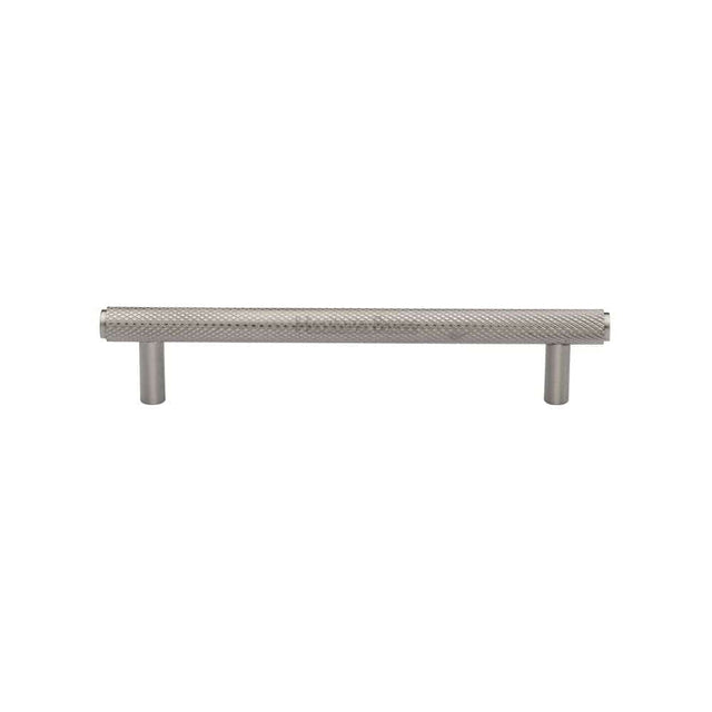 Heritage Brass Cabinet Hardware Satin Nickel / Cabinet Pull Handles / 128mm c/c Heritage Brass - Cabinet Pull Knurled Design 128mm CTC Satin Nickel Finish