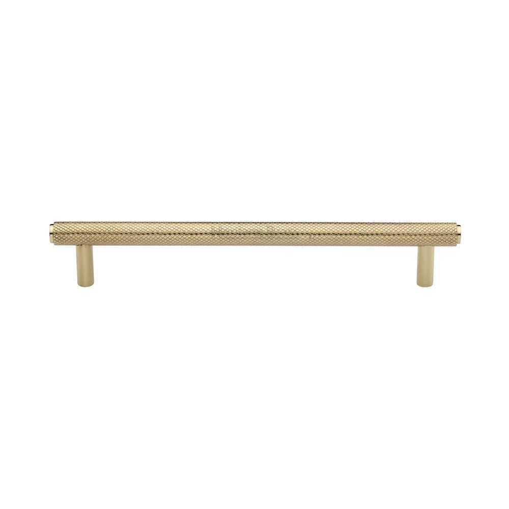 Heritage Brass Cabinet Hardware Polished Brass / Cabinet Pull Handles / 160mm c/c Heritage Brass - Cabinet Pull Knurled Design 160mm CTC Polished Brass Finish