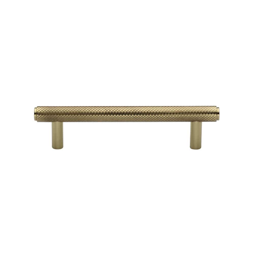 Heritage Brass Cabinet Hardware Polished Brass / Cabinet Pull Handles / 96mm c/c Heritage Brass - Cabinet Pull Knurled Design 96mm CTC Polished Brass Finish