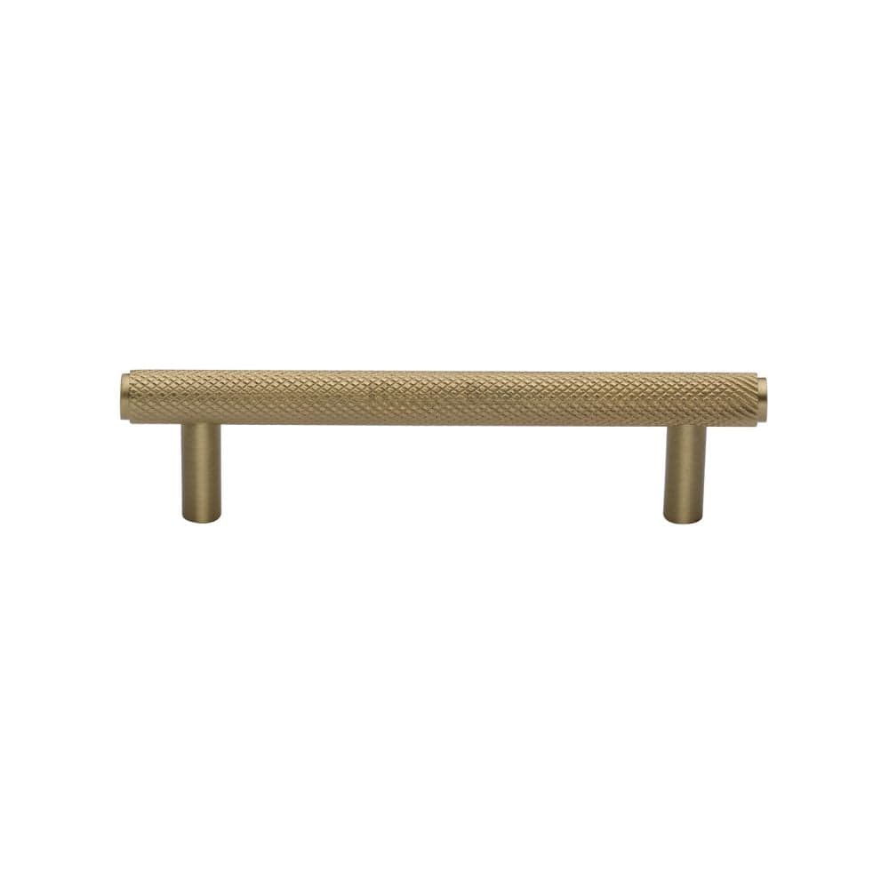 Heritage Brass Cabinet Hardware Satin Brass / Cabinet Pull Handles / 96mm c/c Heritage Brass - Cabinet Pull Knurled Design 96mm CTC Satin Brass Finish