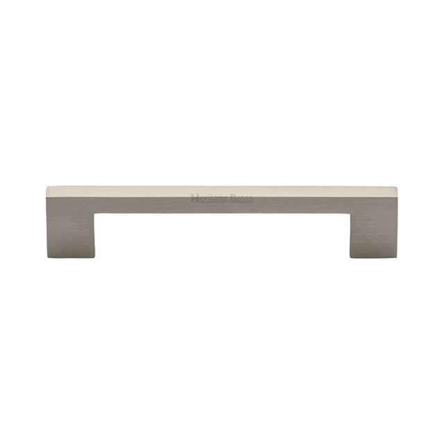 Heritage Brass Cabinet Hardware Satin Nickel / Cabinet Pull Handles / 128mm c/c Heritage Brass - Cabinet Pull Metro Design 128mm CTC Satin Nickel Finish