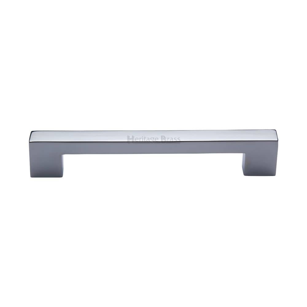 Heritage Brass Cabinet Hardware Polished Chrome / Cabinet Pull Handles / 160mm c/c Heritage Brass - Cabinet Pull Metro Design 160mm CTC Polished Chrome Finish