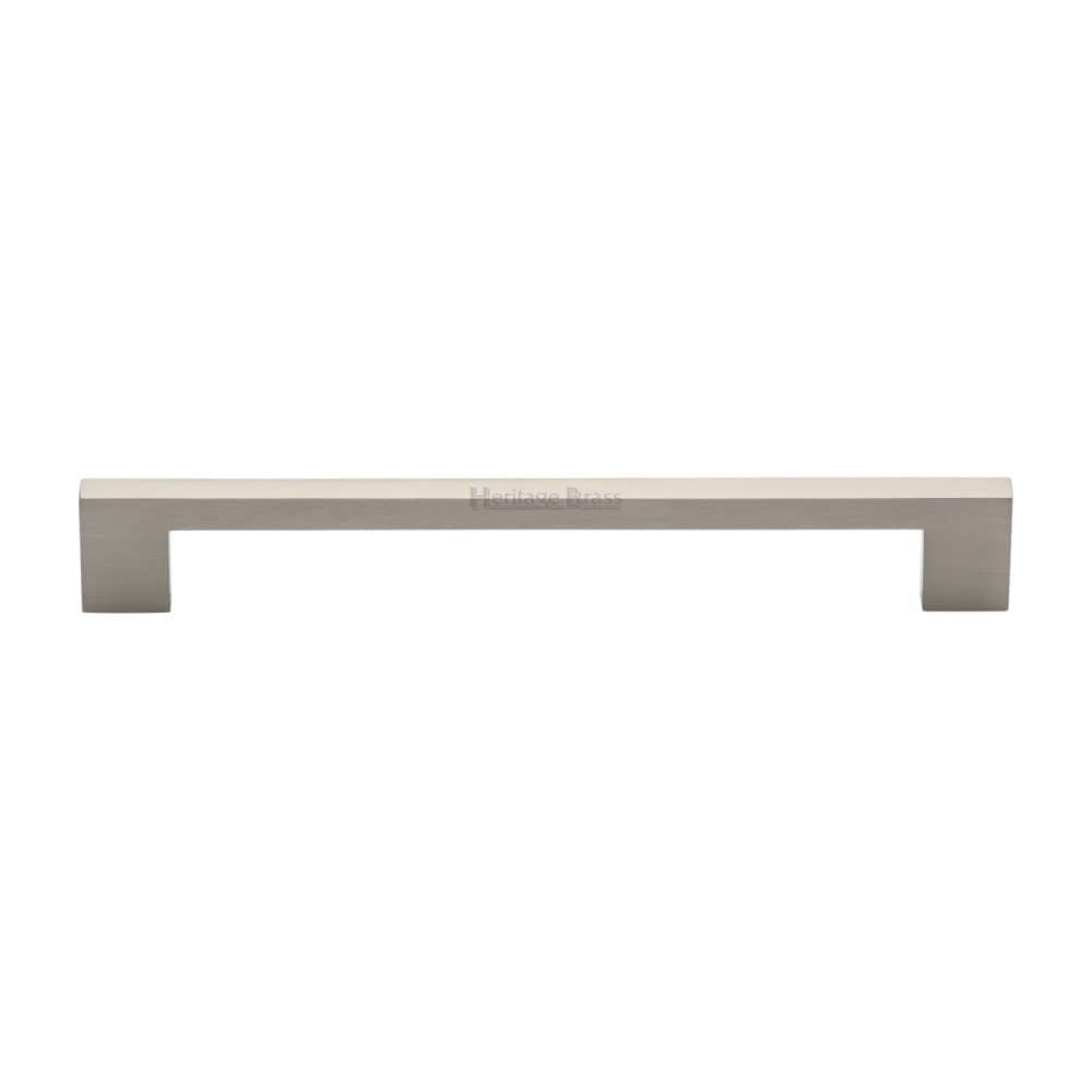 Heritage Brass Cabinet Hardware Satin Nickel / Cabinet Pull Handles / 192mm c/c Heritage Brass - Cabinet Pull Metro Design 192mm CTC Satin Nickel Finish