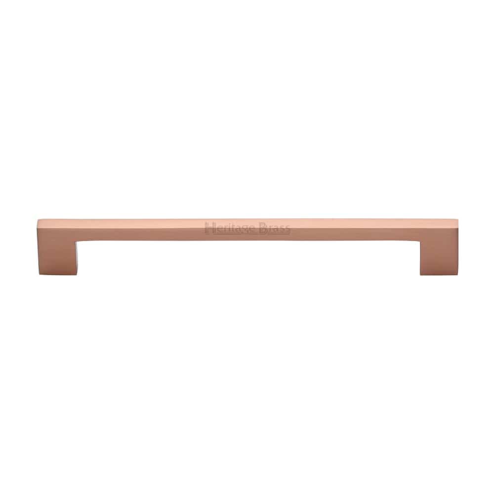 Heritage Brass Cabinet Hardware Satin Rose Gold / Cabinet Pull Handles / 192mm c/c Heritage Brass - Cabinet Pull Metro Design 192mm CTC Satin Rose Gold Finish