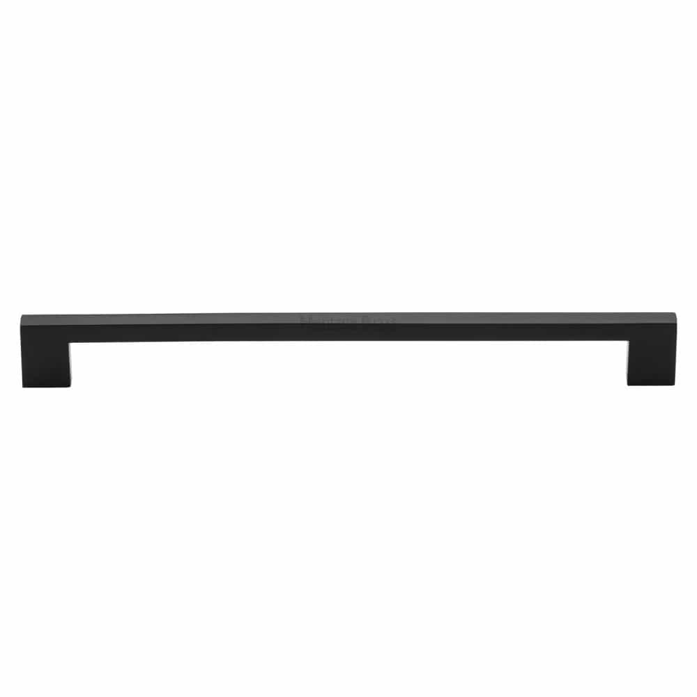 Heritage Brass Cabinet Hardware Matt Black / Cabinet Pull Handles / 256mm c/c Heritage Brass - Cabinet Pull Metro Design 256mm CTC Matt Black Finish