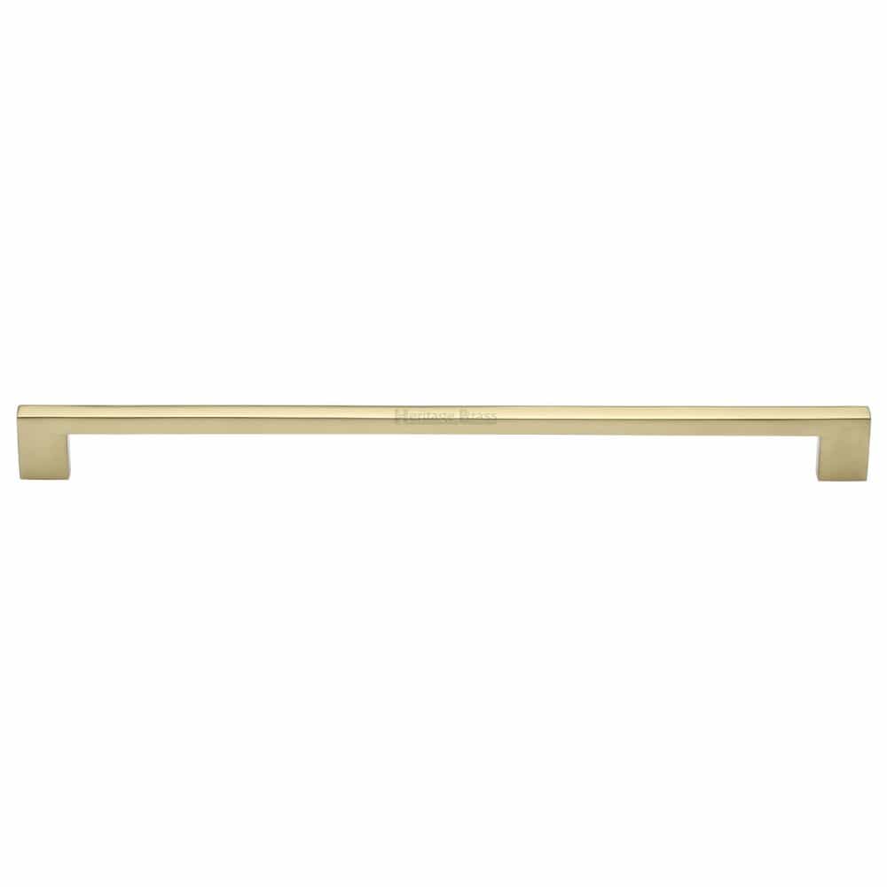 Heritage Brass Cabinet Hardware Polished Brass / Cabinet Pull Handles / 320mm c/c Heritage Brass - Cabinet Pull Metro Design 320mm CTC Polished Brass Finish