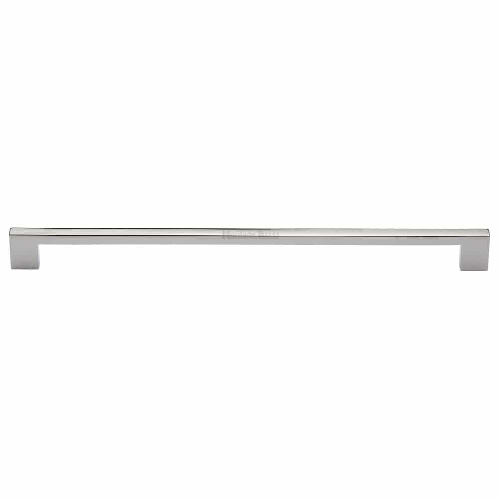 Heritage Brass Cabinet Hardware Polished Nickel / Cabinet Pull Handles / 320mm c/c Heritage Brass - Cabinet Pull Metro Design 320mm CTC Polished Nickel Finish