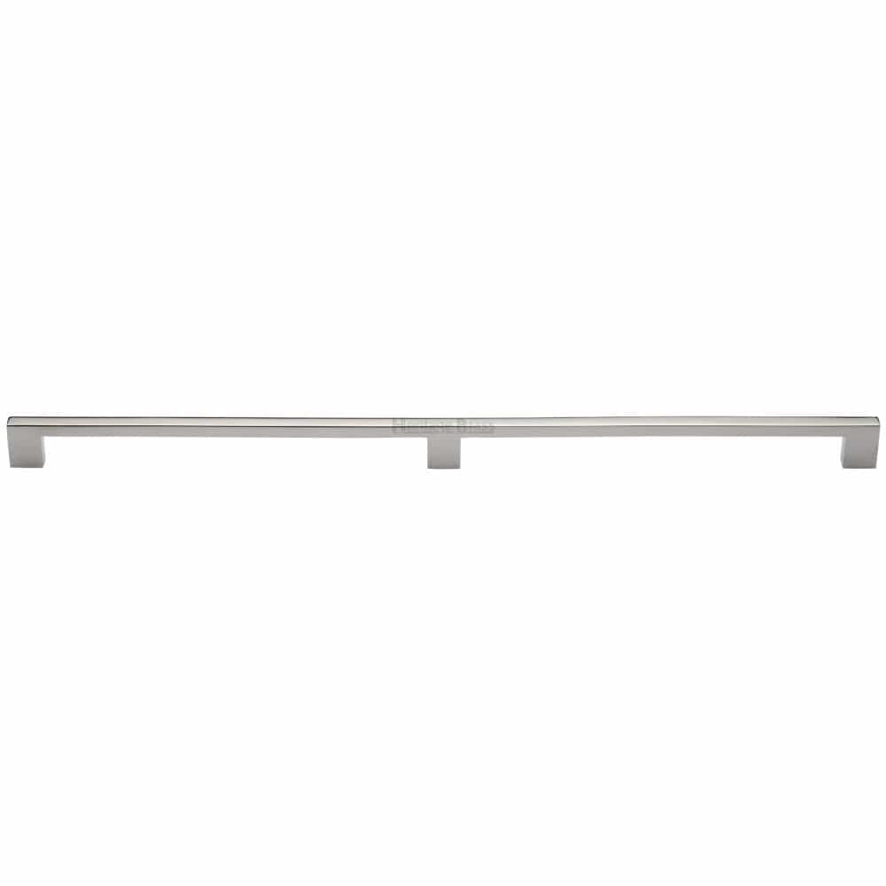 Heritage Brass Cabinet Hardware Polished Nickel / Cabinet Pull Handles / 480mm c/c Heritage Brass - Cabinet Pull Metro Design 480mm CTC Polished Nickel Finish