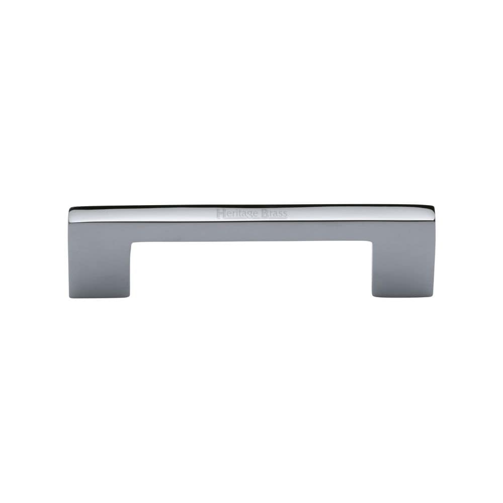 Heritage Brass Cabinet Hardware Polished Chrome / Cabinet Pull Handles / 96mm c/c Heritage Brass - Cabinet Pull Metro Design 96mm CTC Polished Chrome Finish