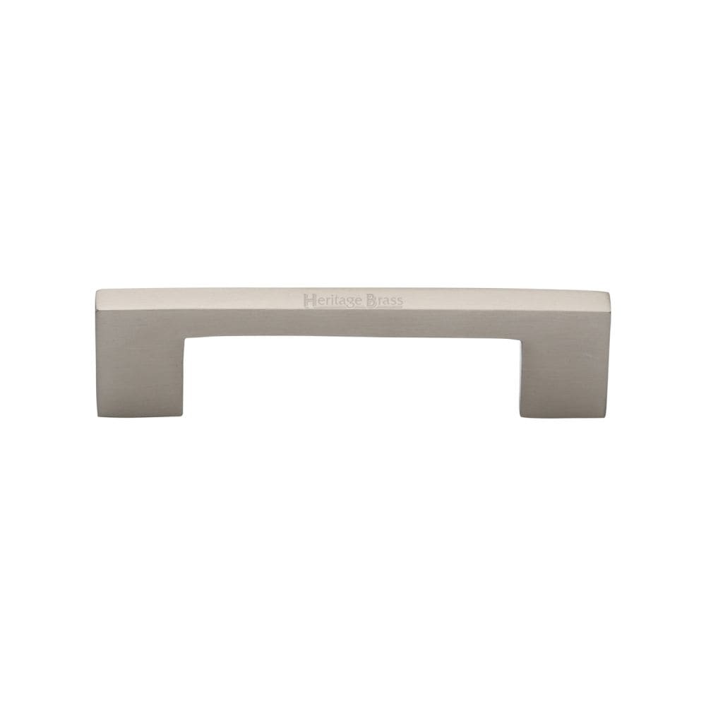 Heritage Brass Cabinet Hardware Satin Nickel / Cabinet Pull Handles / 96mm c/c Heritage Brass - Cabinet Pull Metro Design 96mm CTC Satin Nickel Finish