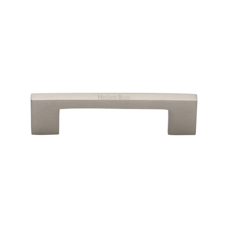 Heritage Brass Cabinet Hardware Satin Nickel / Cabinet Pull Handles / 96mm c/c Heritage Brass - Cabinet Pull Metro Design 96mm CTC Satin Nickel Finish