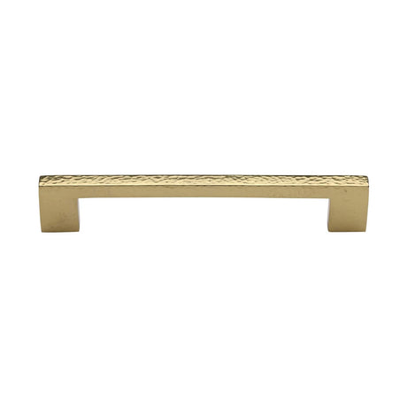 Heritage Brass Cabinet Hardware Polished Brass / Cabinet Pull Handles / 160mm c/c Heritage Brass - Cabinet Pull Metro Hammered Design 160mm CTC Polished Brass Finish