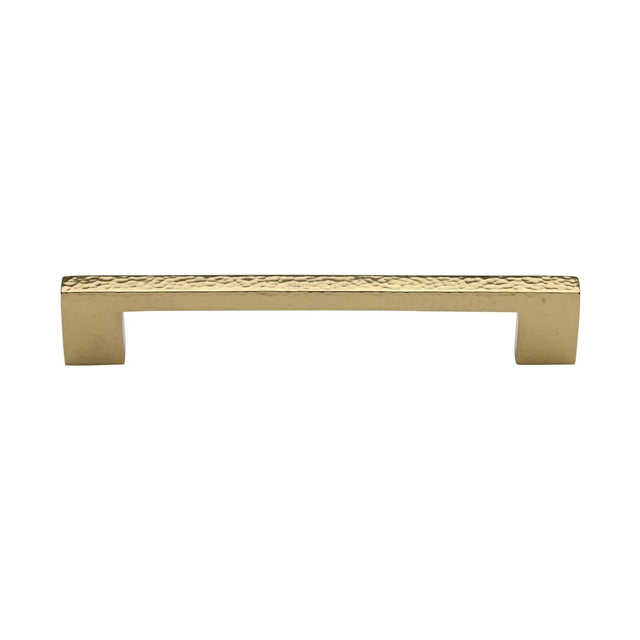 Heritage Brass Cabinet Hardware Polished Brass / Cabinet Pull Handles / 160mm c/c Heritage Brass - Cabinet Pull Metro Hammered Design 160mm CTC Polished Brass Finish