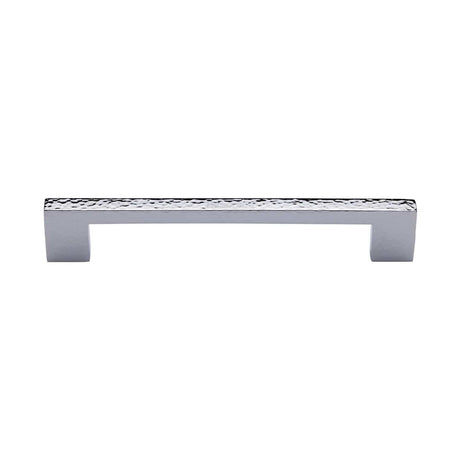 Heritage Brass Cabinet Hardware Polished Chrome / Cabinet Pull Handles / 160mm c/c Heritage Brass - Cabinet Pull Metro Hammered Design 160mm CTC Polished Chrome Finish