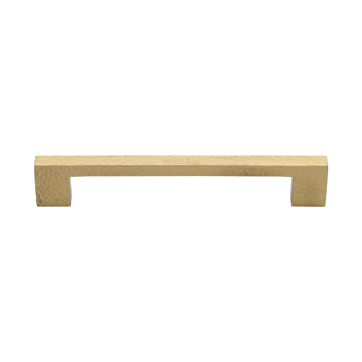 Heritage Brass Cabinet Hardware Satin Brass / Cabinet Pull Handles / 160mm c/c Heritage Brass - Cabinet Pull Metro Hammered Design 160mm CTC Satin Brass Finish